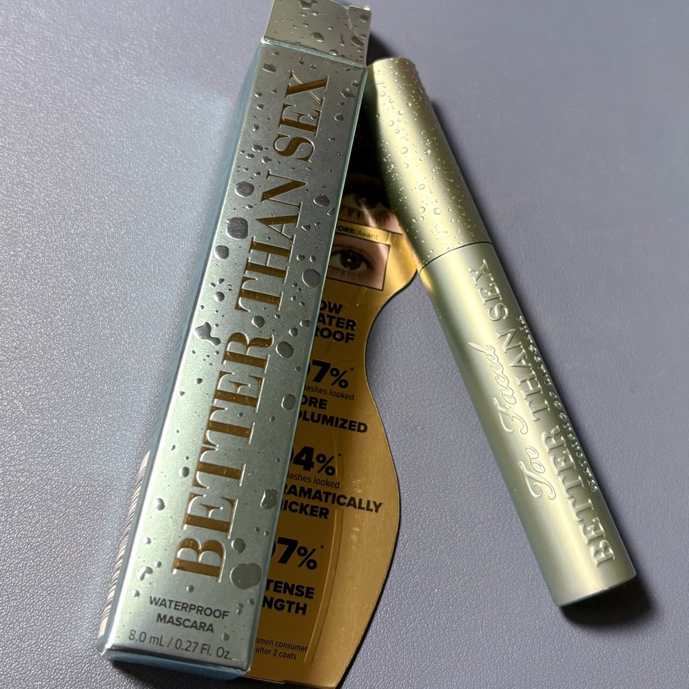 Too Faced Better Than Sex Waterproof Mascara -Full Size 8ml/0.27fl.oz New In Box